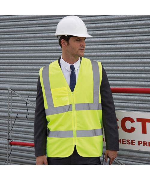 Plain Core safety zip tabard Result Core 120 GSM